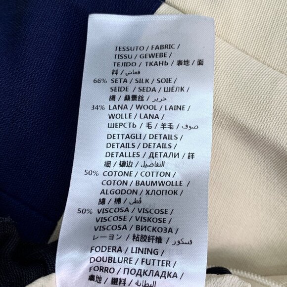 Gucci Color-Block Lace-Up Bordered Round Neck Sleeveless Silk Dress - Picture 7 of 8